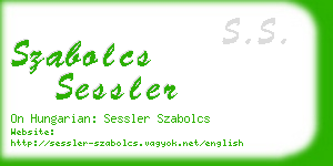 szabolcs sessler business card